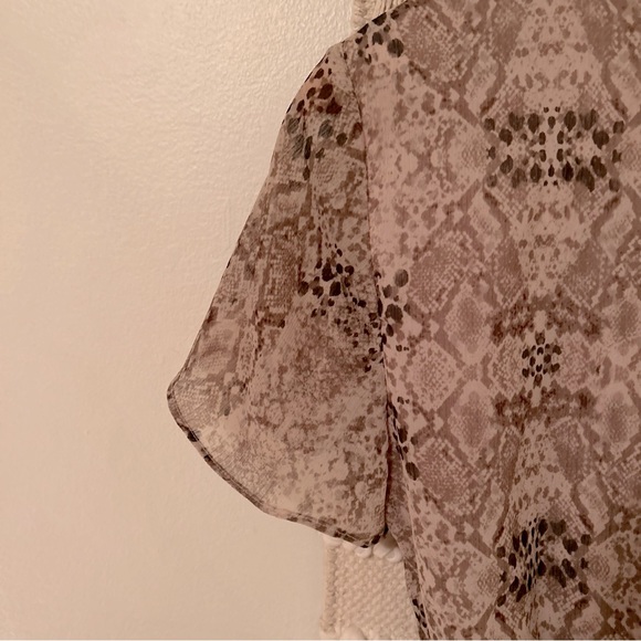 All in Favor Grey/Mauve Wrap Mini Dress - Picture 8 of 8